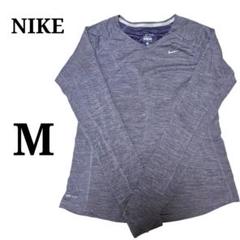 NIKEナイキ 【M】 ドライフィットトップス 長袖 パープル系 スポーツウェア