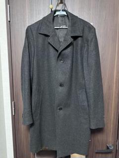 美品 XL相当 ヒューゴボス チェスターコート ロング ヴァージンウール 紺色 ヒューゴボス HUGO BOSS バージンウール チェスターコート