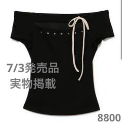 トップス andmary Dada ribbon tops black ANDMARY】Dada ribbon tops