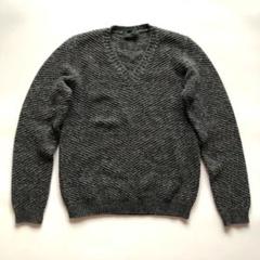 ★美品★ザノーネ Vネックニット グレー ウール SLOWEAR イタリア製