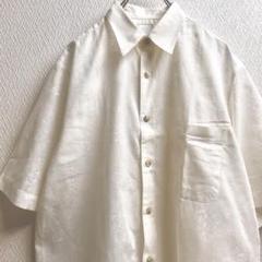 古着 レトロ シャツ 総柄 花柄 ボタニカル 柄シャツ 半袖