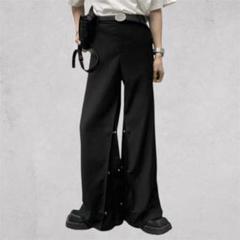 insidebuttonstraight pants インサイドボタンパンツ