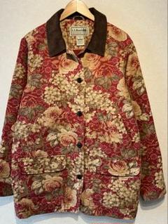 L.L.Bean 希少なXL 花柄 ハンティングジャケット カバーオール