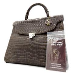 伊勢丹【定価75万】マットクロコダイル ポロサス ハンドバッグ