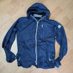 MONCLER フード付きナイロンジャケット 青 MONCLER モンクレール ナイロンジャケット フード付き ブルゾン