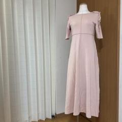 FURFUR フリル袖　カットソーロングワンピース　ピンク インナー付き