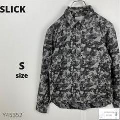 美品 SLICK スリック シャツ 長袖 総柄 迷彩柄 コットン 日本製
