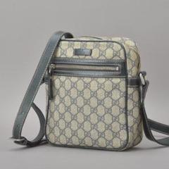 GUCCI◇グッチ GGスプリーム ショルダーバッグ PVC レザー