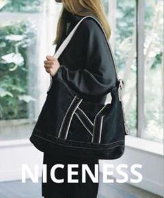 柿の葉別注　NICENESS ナイスネス　キャンバストートバッグ　カーフレザー 柿の葉別注 NICENESS ナイスネス キャンバストートバッグ カーフ