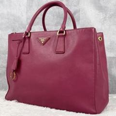 【美品】プラダ PRADA 2way トートバッグ 三角ロゴ ピンク 袋付 A4 PRADA プラダ トートバッグ くま ロボット A4収納 三角ロゴ