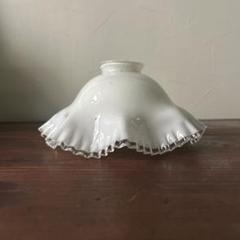 電笠　乳白色×透明縁笠　(12) 明治〜大正時代