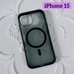 iPhone 15 ケース 耐衝撃・MagSafe対応 耐黄変 ブラック