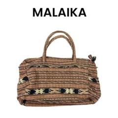 極美品】マライカ アジアン エスニック 丸型ハンドバッグ 大容量