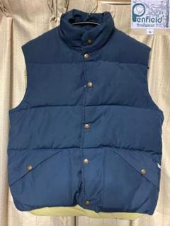 90s USA製 Penfieldペンフィールド ナイロン ダウンベスト 紺 L