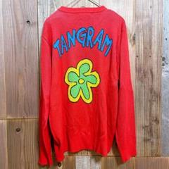 TANGRAM タングラム アーチロゴ 花柄 スクールニット セーター Lサイズ TANGRAM タングラム アーチロゴ 花柄 スクールニット セーター L