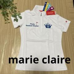 新品タグ付きSマリクレールスポーツ　半袖ジップシャツ　marieclaire