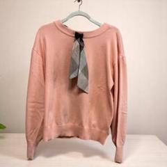BLUE LABEL リボン付きニットトップス 38 ピンク