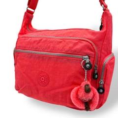 KIPLING キプリング ショルダーバッグ ナイロン サーモンピンク ゴリラ