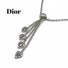 Christian Dior ディオール ネックレス ハート　チャーム　ロゴ