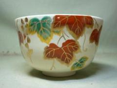 時代物 明治時代頃 徳川紋 葵紋 黄瀬戸 たんぱん 茶碗 茶道具