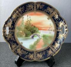 NIPPON　里帰り品　”花文様の盛り上げ花瓶”　＃戦前　＃明治　＃輸出陶磁器 NIPPON里帰り品”花文様の盛り上げ花瓶”＃戦前＃明治＃輸出陶磁器