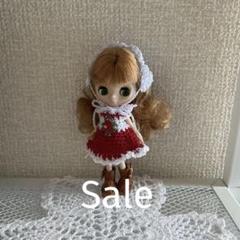 ハンドメイド◎プチブライスさん用の手編みのバブーシュカとワンピース
