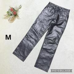 FMC 【30】 牛革レザーパンツ ストレート ライダースパンツ 革パンツ