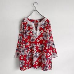 80's 90's デザイン古着 ビンテージ 花柄チュニック - メルカリ