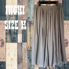 美品　ラスト１点　シアー　フレアスカート Mサイズ グレー INGNIのサムネイル