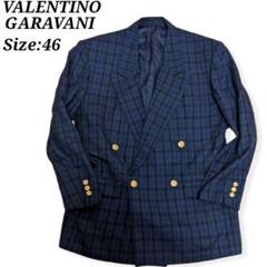 未使用　Valentino garavani ダブルテーラードジャケット　紺 2025年最新】valentino garavani メンズ テーラードジャケットの