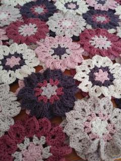 ハンドメイド*お花マルチカバー*かぎ針編み