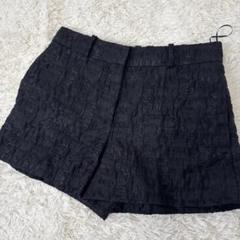【最高級】ルイヴィトン　ショートパンツM 黒　ジャガード　シルク混　ゴールド金具