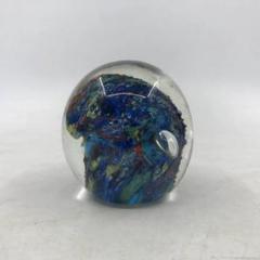 ☆M2703☆ 江戸 明治 ガラスアイヌ玉濃い紫 蜜柑形トンボ玉