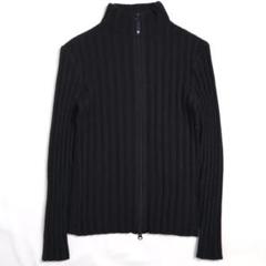 ARMANI JEANS archive ダブルジップ ドライバーズニット 黒 ARMANI JEANS archive ダブルジップ ドライバーズニット 黒