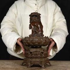 蓮の香炉 銅器 文房具 茶道具 重厚 極細工 工芸品 美術品 置物 蓮の香炉 銅器 文房具 茶道具 重厚 極細工 工芸品 美術品 置物