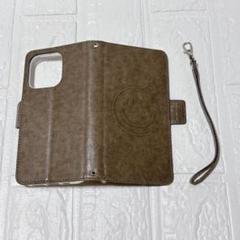 グレー iPhone 14 Pro 手帳型 カバー カード収納