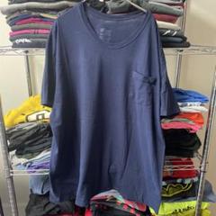 90sヴィンテージHanesヘインズ4L紺tシャツUSA直輸入メンズ古着ユニセ