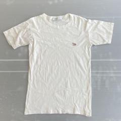 $ MAISON KITSUNÉ ホワイト クルーネックTシャツ