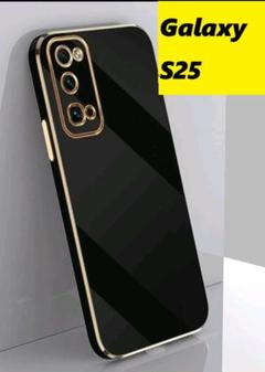 GalaxyS25 ★ゴールドメッキ風　レンズ保護★黒 Galaxyのサムネイル