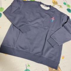 メンズ　トレーナー　もこもこ　ミストブルー　個性的