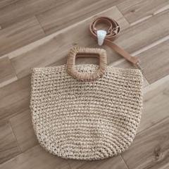 ZARA ナチュラルストロー ハンドバッグ