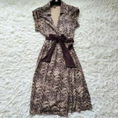 美品 LL✨ダイアンフォンファステンバーグ カシュクール シルク ウエストリボン