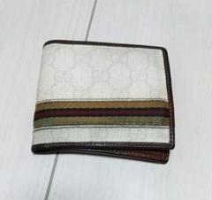人気✨グッチ GG シマ　レザー　本革 二つ折り財布 黒 GUCCI グッチ 二つ折財布 シマ レザーGG 本革 小銭入れ