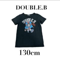 【ダブルビー　ミキハウス】半袖Tシャツ　トップス　ラグビー　130cm