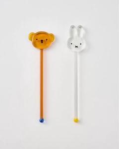 新品】studio CLIP×ミッフィー ガラスマドラー ミッフィー