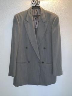 グレー ストライプ ダブルブレストスーツ （Giorgio Armani