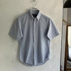 RALPH LAUREN シアサッカー ストライプシャツ ブルー