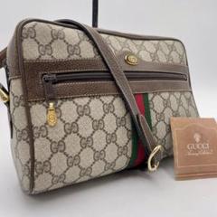 ✨極美品✨GUCCI シェリーライン GG ショルダーバッグ ブラウン レザーのサムネイル
