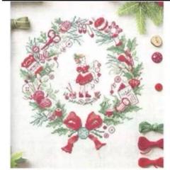 クロスステッチキット★ヴェロニク・アンジャンジェ★クリスマスリース