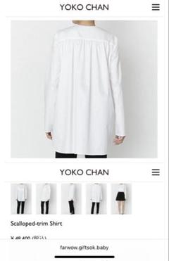 【Yoko Chan 】スカラップ　トリムシャツ　40 Yoko Chan 】スカラップ トリムシャツ 40 美品 - メルカリ